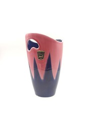 Vase vintage céramique bicolore rose bleu années 60 70's Jamet Paris France pop