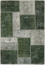 Patchwork tapis persan noué - patchwork,