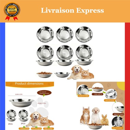 Gamelle chat inox pièces - inox,