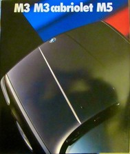 1988 BMW M3 CABRIOLET M5  GRAND CATALOGUE EN FRANCAIS AVEC  COLORIS