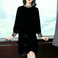 Femme Ethnique Robe Velours