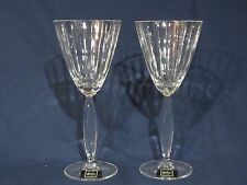Mikasa "Hayward" Crystal Water Goblets / Glasses - Set of 2 - Excellent