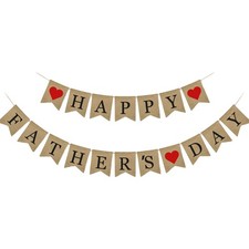  Décoration Fete Bannière En Toile De Jute Décorations La Fête Des Pères