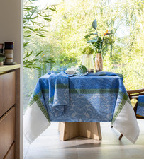 NAPPE ESCAPADE TROPICALE PERROQUET 175x250cm 100% PUR LIN