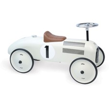 Porteur voiture vintage blanc