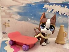 LPS Authentic Littlest pet shop #588 Chien Danois Dog Brown Great Dane accessory