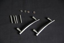 2 poignées anciennes métal chromé meuble vintage design années 40 50 60 TBE