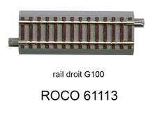 ROCO Rail droit G100 100 mm