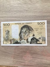 billet 500 francs pascal du 03.03.88 neuf jamais circulé