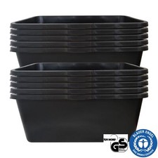 10x Mortier Seau 65L Bac de Plantation Tuppe à Ciment Maurerkasten Site Jardin