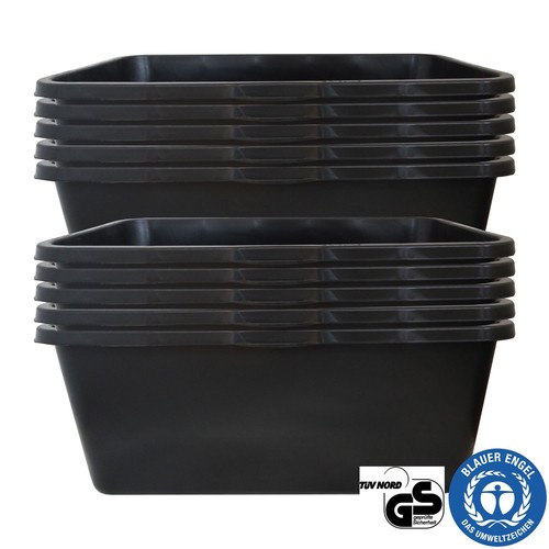 10x mortier seau 65l bac - mortier,