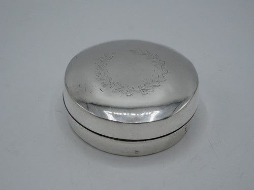 Rare boite ronde - en, argent