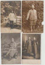 lot 4 carte photo poilus