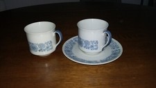 2 ANCIENNES TASSES PORCELAINE ROYAL DOULTON CRANBOURNE VINTAGE ENGLAND ART TABLE