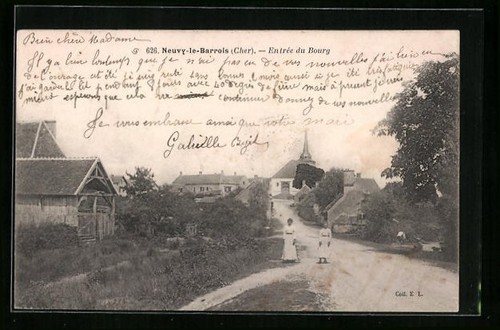 Cpa neuvy barrois - cpa, entree