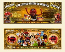 Le MUPPET SHOW / ANIMAL ! BILLET MILLION DOLLAR US Série Batteur Marionnettes 