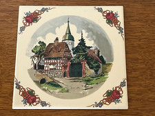 Magnifique carreau carrelage ceramique faïence de Sarreguemines Obernai Loux U&C