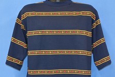 vintage 70s NAVY BLUE GOLD