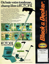 publicité Advertising 0323 1981   Black & Decker rotofil tondeuse champ libre