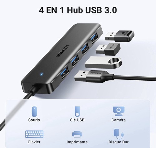 Hub usb ports ugreen - 3.0, 4