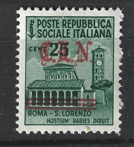 Italie timbre surcharge du - surcharge,