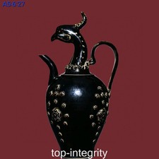 11.8'' Song Dynasty Ding fourn porcelaine bête tête de vin théière Flagon