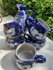 "service 5 tasses et pichet (café) en grès d'Alsace  Betschdorf Alsace