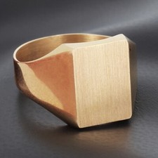 Chevalière en or jaune 750