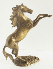 Sculpture cheval cabré, Laiton dorée, Art Coréen, 1960-70 / Horse statue