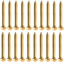20 Brass Escutcheon pins Nails 2mm 14mm Round Head Vintage Hinge Cabinet Antique