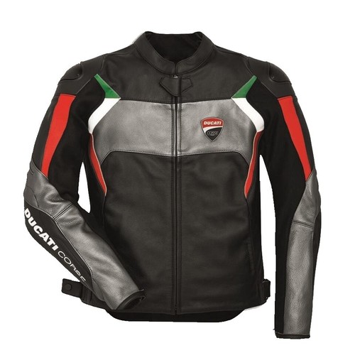 Black gray ducati leather - black,
