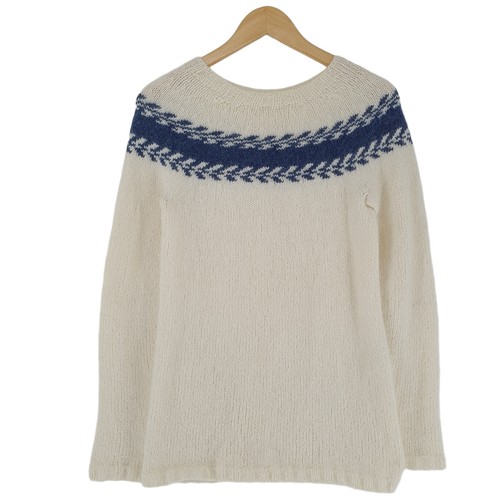 Pull nordique blanc motif fair - pull,