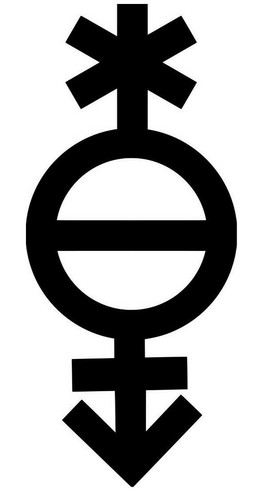 Pangender symbol vinyl sticker - symbol,