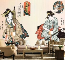 PAPIER PEINT  JAPON ANCIEN   REVETEMENT MURAL HAUTE QUALITE FINITION CANVAS 