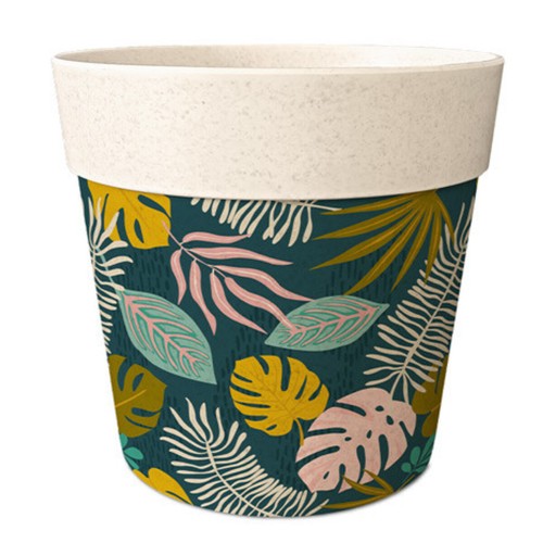 Cache pot bambou motif - cache-pot,