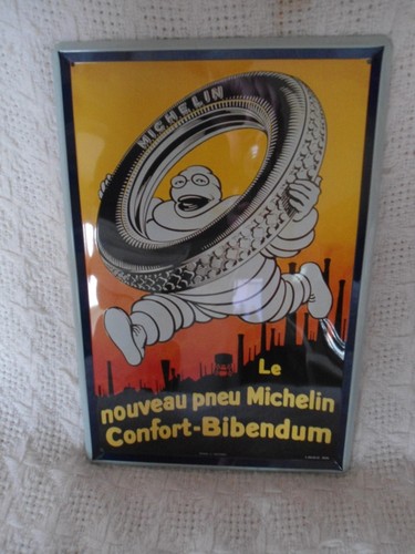 Plaque publicitaire michelin - plaque,