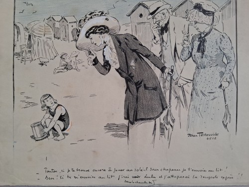 Dessin original signé jehan - dessin,