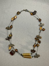 COLLIER MURANO , PERLES EN VERRE DE MURANO Millefiori , PERLES AMBRE