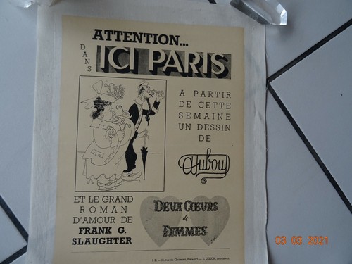 Affiche dubout ici paris - affiche,