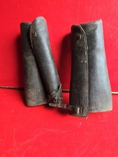 Guêtres militaire Cuir Jambières WW1 WW2 uniforme officier French armée