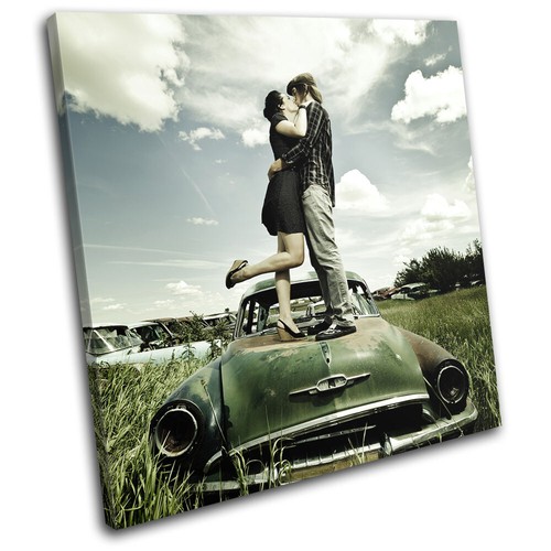 Kissing couple retro - couple,