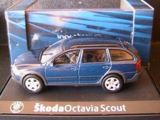 SKODA OCTAVIA COMBI SCOUT 2 STORM BLUE METAL 2007 ABREX 143AB011KC 1/43 011kc