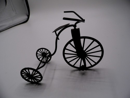 Vtg metal miniature tricycle - metal,