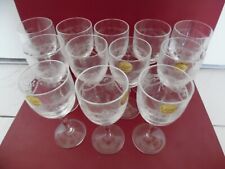 12 verres apéritif, digestif ,  en cristal d'Arques modèle dampierre H 11.5 cm
