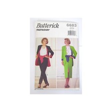 PATRON COUTURE VESTE JUPE PANTALON BUTTERICK FAST&EASY 6683 TAILLE 12-14-16