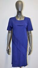 Vintage 80s SAINT LAURENT "TRICOTS" blue mesh dress 42FR 10US made in France