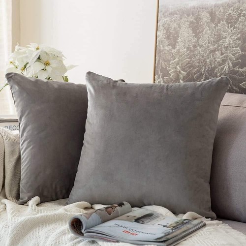 Housses coussin velours - coussin, en