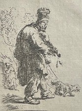 Rembrandt van Rijn Aveugle jouant du violon héliogravure vers 1910