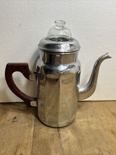 N. 10 Ancienne Cafetière alu deco vintage 2litres En Cuivre Chromée