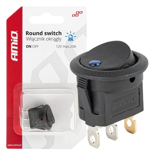 Interrupteur rond avec lumiere - rond,
